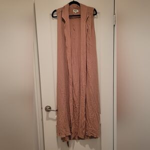 MATE the Label Women's Beige Long Vest